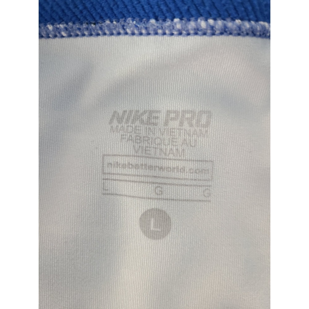 Nike Pro Womens Camo Compression Leggings Blue Yellow Capris 729415-480 Large - Picture 4 of 6